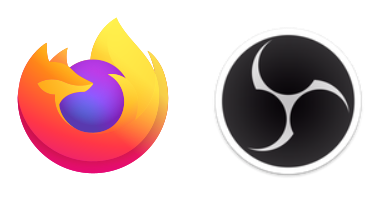 Firefox and OBS logos