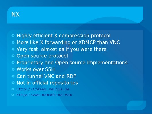 ssh vs nx nomachine