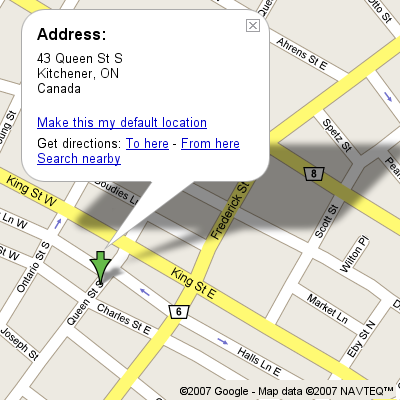 Map screenshot of 43 Queen St